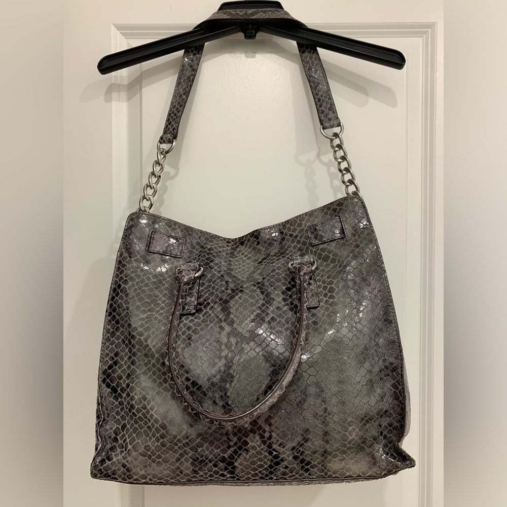 Michael Kors Large Gray Python Hamilton - image 2